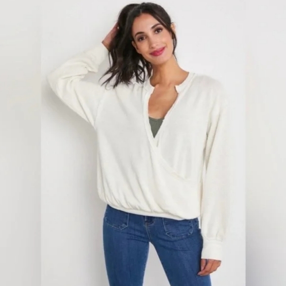 {We The Free} Off white Gardenia Wrap Long Sleeve - Picture 1 of 7